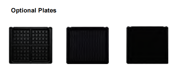 Electric Grill S-292D optional plates